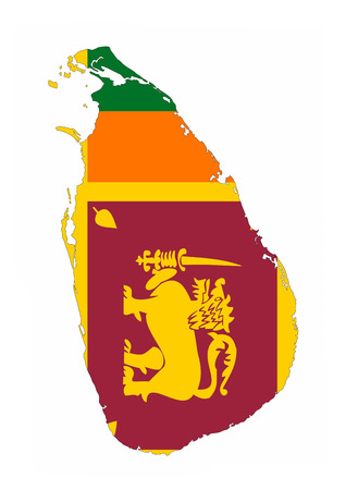 sri lanka country flag map shape national symbolの写真素材