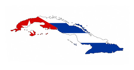 cuba country flag map shape national symbolの写真素材