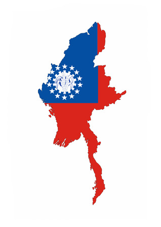 myanmar country flag map shape national symbol myanmar country flag map shape national symbol
