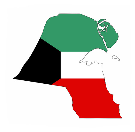 kuwait country flag map shape national symbol kuwait country flag map shape national symbol
