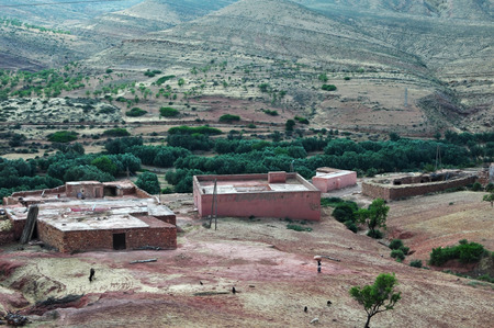 morocco outdoor general view and atlas mountains landscapeの写真素材