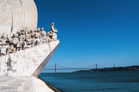 lisbon city portugal Sea Discoveries monument landmarkの写真素材