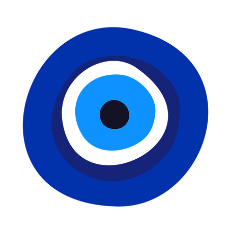 evil eye symbol amulet illustration on white backgroundの写真素材