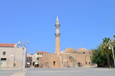Rethymno city Greece Mosque Neratzes landmark architectureの写真素材