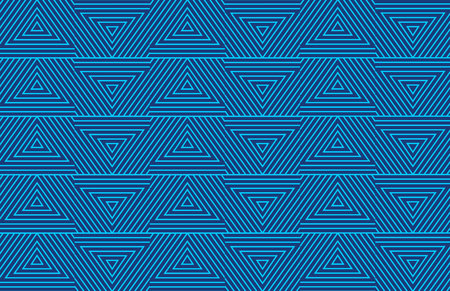 abstract blue triangle background wave seamless patternの写真素材