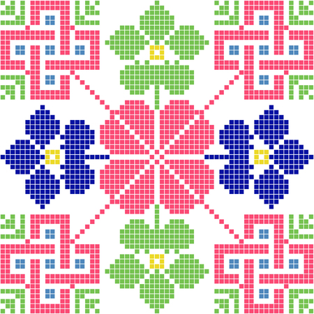 slovakia traditional ethnic folk costume motif patternの写真素材