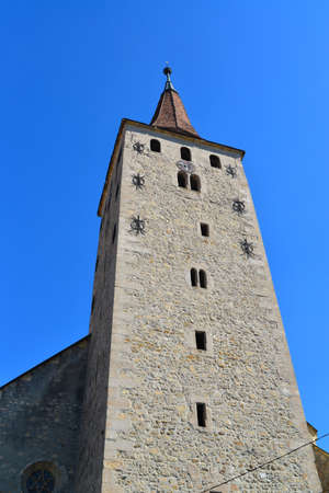 Aiud city romania medieval fortress tower landmark architectureの写真素材