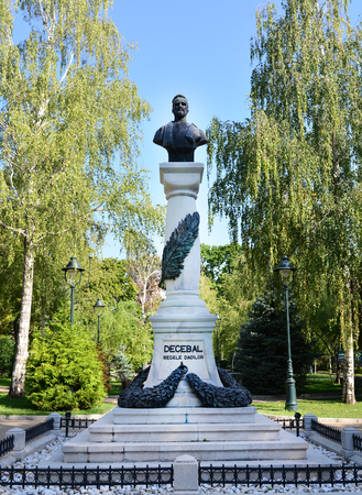 Drobeta Turnu Severin city Romania Decebal statue landmark architectureの写真素材