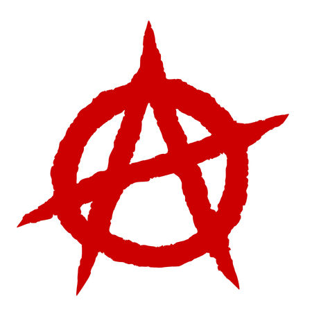 Anarchy symbol red punk music culture signの写真素材