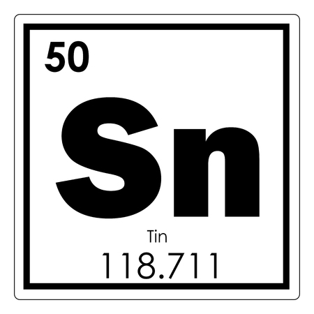Tin chemical element periodic table science symbolの写真素材