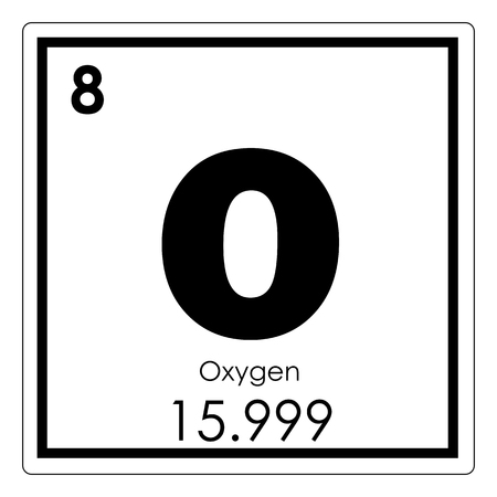 Oxygen chemical element periodic table science symbolの写真素材