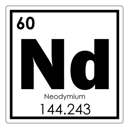 Neodymium chemical element periodic table science symbolの写真素材