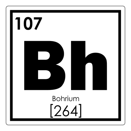 Bohrium chemical element periodic table science symbolの写真素材