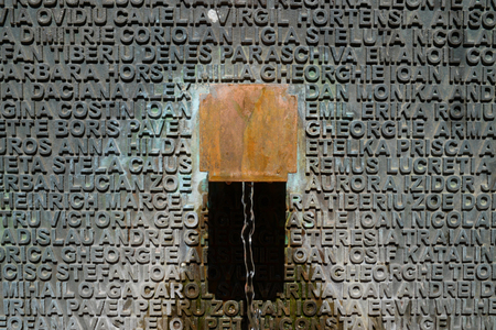 Timisoara city Romania names list water fountain landmark architectureの写真素材