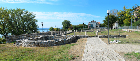 Drobeta Turnu Severin city Roman fort ruins architecture panoramaの写真素材