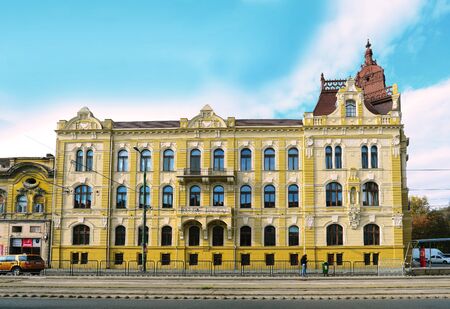 TIMISOARA, ROMANIA - 11.13.2018: Water Palace landmark architectureのeditorial素材