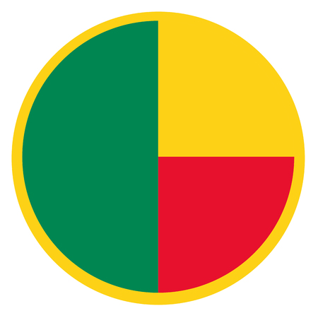 Benin country roundel flag based round symbolの写真素材