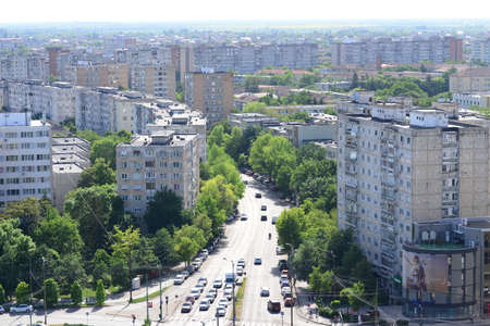 TIMISOARA, ROMANIA - 05.13.2020: calea circumvalatiunii street bird eye view