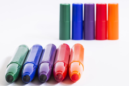 colored pensの写真素材