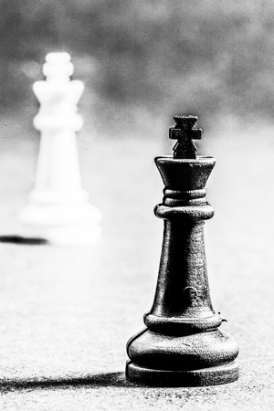 black and white chessの写真素材