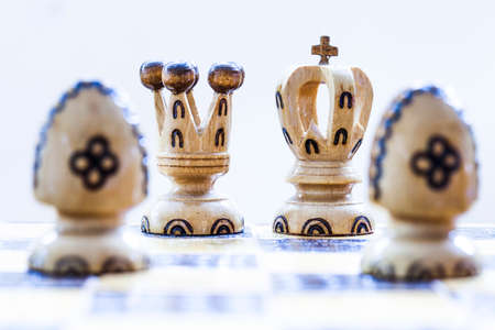 wooden chessの写真素材