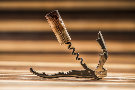 opener bottle and corkの写真素材