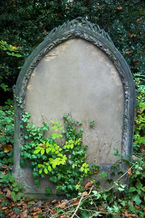 Old Blank Tombstoneの写真素材