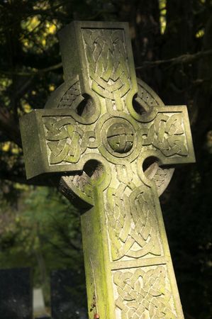 Celtic cross at Highgate Cemetery NW Londonの写真素材