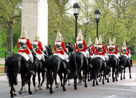 Preparing to change the guards at Buckingham Palaceの写真素材