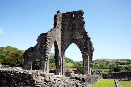 The ancient ruin of Talley Abbey, Carmarthenshire, Wales, UK dates back to the late 12th Century, where it was first founded as a monastery by the Premonstratensians White Canonsの写真素材