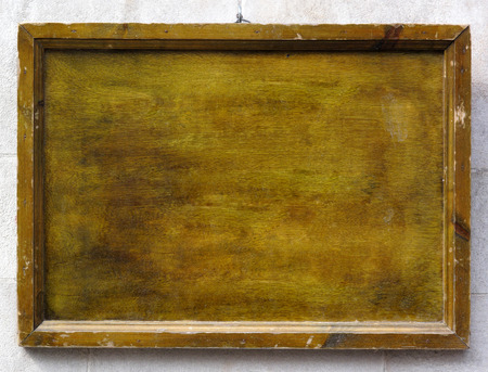 Blank empty old wooden sign frame backgroundの写真素材