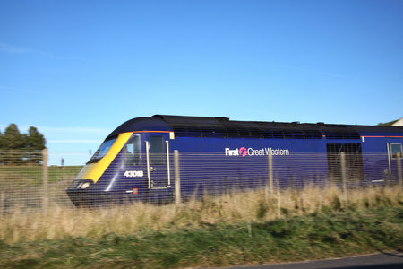 Llanelli, Wales, UK â December 4, 2016: A First Great Western train travelling on its way through the south of Walesのeditorial素材