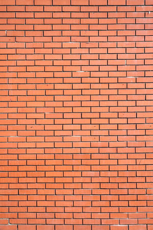 Modern new large red brick wall backgroundの写真素材