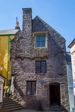 Tenby, Wales, UK , May 14, 2018 : Tudor Merchant House in Pembrokeshire is a 15th century building which is one of the towns most popular visitor attractionsのeditorial素材
