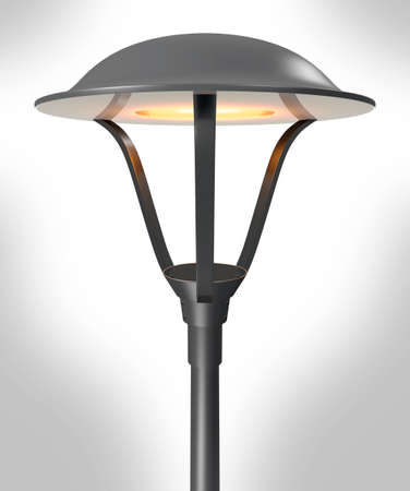 Urban Lamp Post - Close Up high detail rendered 3D illustrationの写真素材