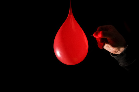 amazing explosion of isolated water balloonの写真素材