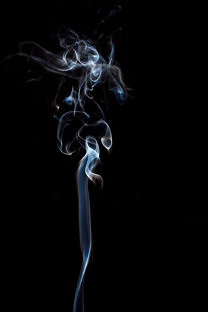 smoke on a black backgroundの写真素材