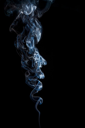 smoke on a black backgroundの写真素材