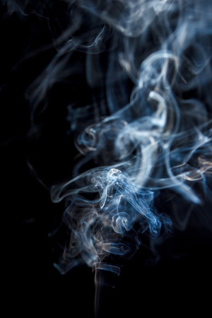 smoke on a black backgroundの写真素材