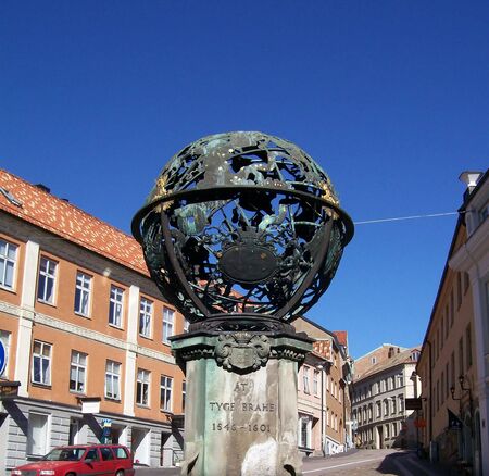 An image of a statue in a street from the city of Helsingborg in Sweden.の写真素材