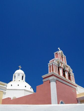 Image of a church on the greek island of santoriniの写真素材
