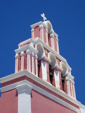 Image of a church on the greek island of santoriniの写真素材