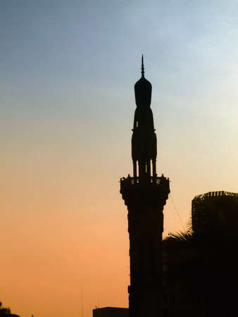 An islamic mosque situated in the egyptian capital of Cairoの写真素材