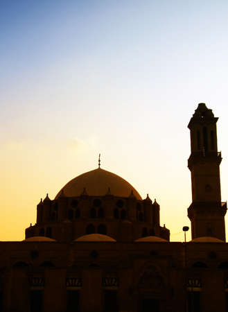 An islamic mosque situated in the egyptian capital of Cairoの写真素材