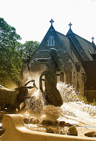 view of a famous church in copenhagen, Denmarkの写真素材