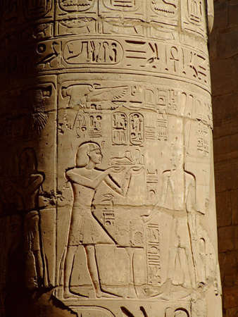 The karnak temple complex at Luxor in Egyptの写真素材