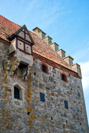 An image of the medieval glimmingehus castle in the skane region of Sweden.の写真素材