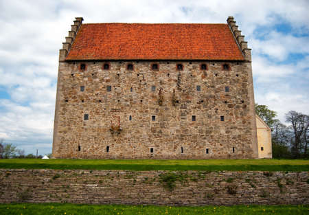 An image of the medieval glimmingehus castle in the skane region of Sweden.の写真素材