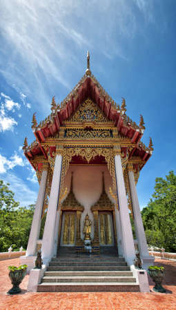 A buddhist temple situated in the city of Hua Hin in Thailand.の写真素材