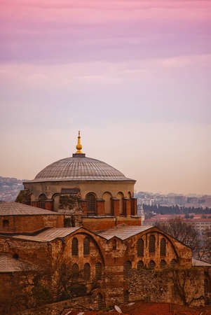 The old hagia irene mosque and museum that's situated in the turkish city of Istanbul.の写真素材